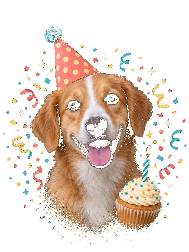 Birthday Pup dog portrait shirt