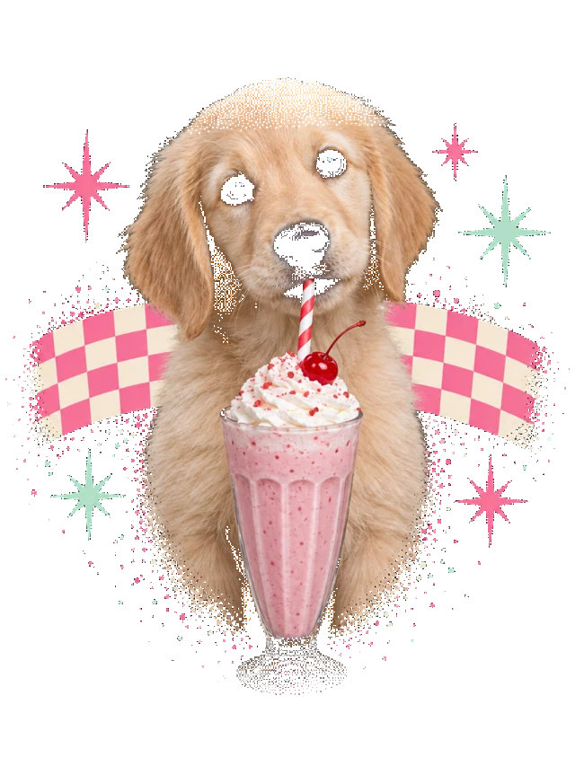 Milkshake pet portrait shirt