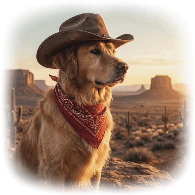 Cowboy pet portrait shirt