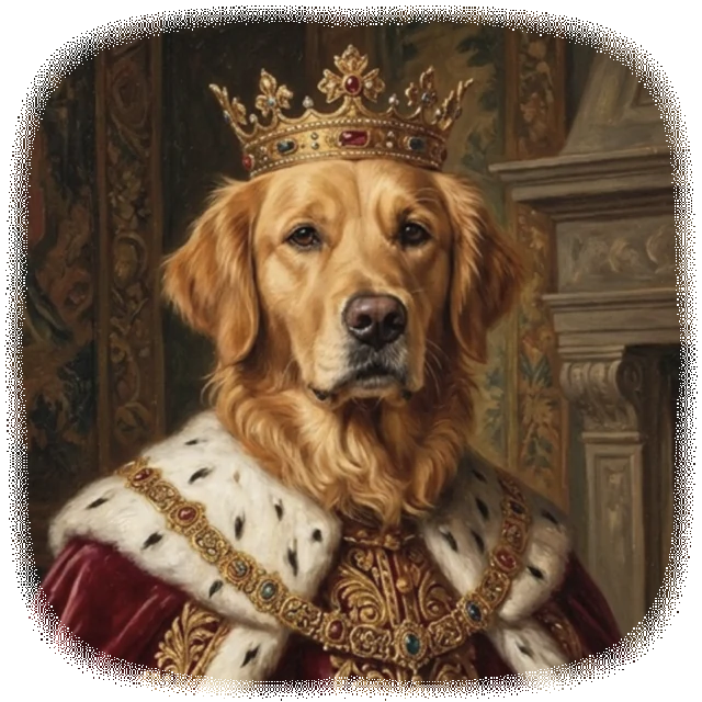 Royal Portrait AI dog portrait shirt