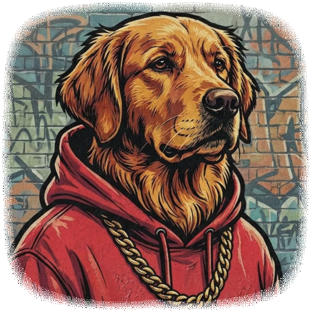 Streetwear AI dog portrait shirt