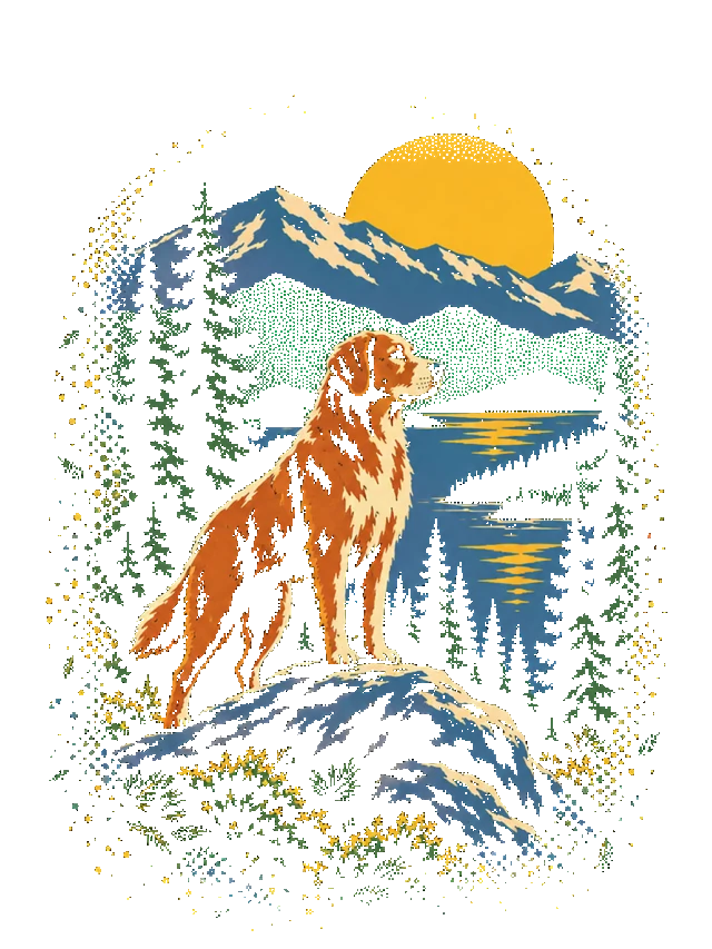 Trail Poster AI dog portrait shirt