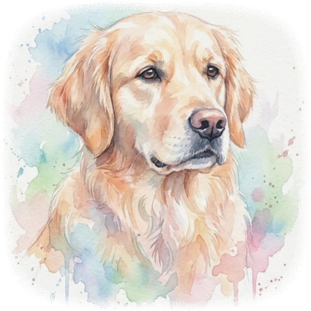 Watercolor AI dog portrait shirt