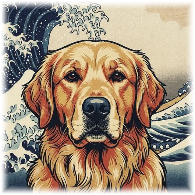 Woodblock pet portrait shirt